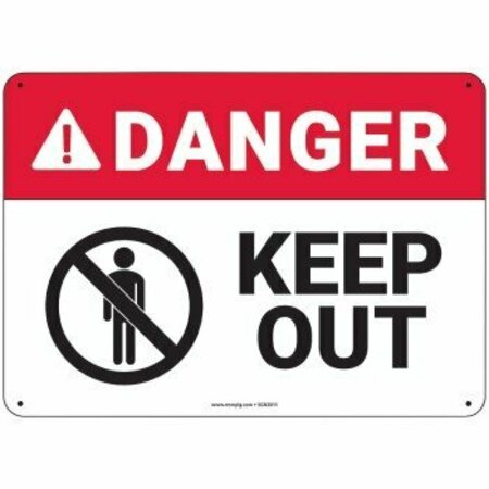 PIG PIG Danger Keep Out Sign 10" x 7" Plastic 10" L x 7" H SGN2011-7X10-PLS